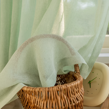 Load image into Gallery viewer, Japanese Mint Green Sheer Curtains for Living Room and Bedroom