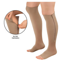 Load image into Gallery viewer, Zippered Compression Socks Support Stockings 20-30 mmHg