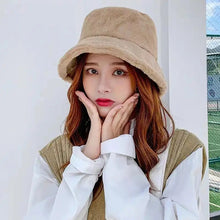 Load image into Gallery viewer, Plush Winter Bucket Hat for Women