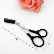 Load image into Gallery viewer, Stainless Steel Eyebrow Trimmer Scissors with Comb