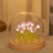 Load image into Gallery viewer, Handmade Artificial Tulip LED Night Light Bedside Table Lamp for Bedroom and Gift Decor