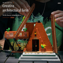Load image into Gallery viewer, A Frame Cabin Building Blocks Set Creative Technical Assembly Bricks STEM Educational Desktop Model