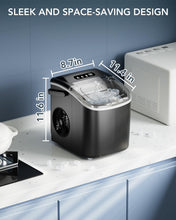 Load image into Gallery viewer, Portable Countertop Ice Maker – Efficient, Self-Cleaning Machine with Ice Scoop and Basket