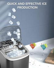Load image into Gallery viewer, Portable Countertop Ice Maker – Efficient, Self-Cleaning Machine with Ice Scoop and Basket
