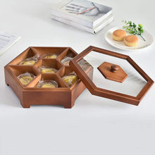 Load image into Gallery viewer, Wooden Food Storage Box With Lid for Candy, Biscuits, Nuts, and Snacks