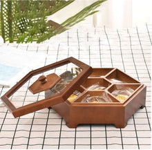 Load image into Gallery viewer, Wooden Food Storage Box With Lid for Candy, Biscuits, Nuts, and Snacks