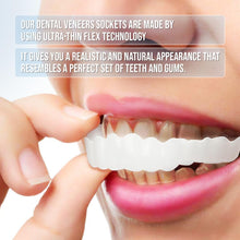 Load image into Gallery viewer, Clip On Veneer Shell with Custom Molded Silicone Strip for Upper Teeth