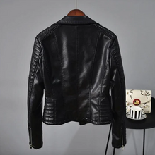Load image into Gallery viewer, Leather Biker Jacket