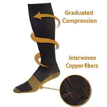Load image into Gallery viewer, Copper Compression Socks (7 Pairs) for Women & Men-Workout And Recovery