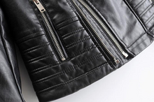 Load image into Gallery viewer, Leather Biker Jacket