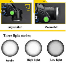 Load image into Gallery viewer, 990000LM Rechargeable LED Headlamp Zoomable Torch Tactical Headlight Flashlight