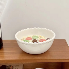 Load image into Gallery viewer, Elegant Ceramic Pearl-Edged Plates for Breakfast, Steak, and Western Cuisine