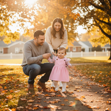 Load image into Gallery viewer, Baby Girl Ice Cream Print Romper and Corduroy Heart Dress Set