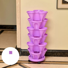 Load image into Gallery viewer, Stackable Plants Pot - 6 Trays+ Wheel Tray