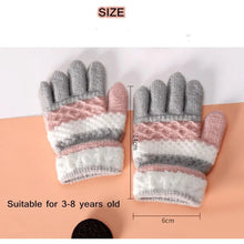 Load image into Gallery viewer, Kids Knitted Winter Gloves for Boys and Girls