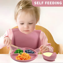 Load image into Gallery viewer, Silicone Feeding Set for Independent Baby Mealtime
