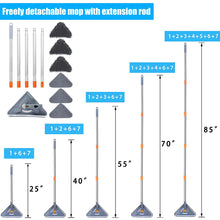 Load image into Gallery viewer, Rotating Triangle Wall Mop with Adjustable Long Handle