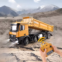 Load image into Gallery viewer, Metal Remote Control Dump Truck 1/14 Scale 15 Channel Construction Vehicle Toy