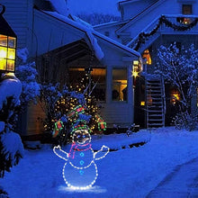 Load image into Gallery viewer, Animated Snow Globe Lamp, Playful Lighted Snowman and Penguin Scene