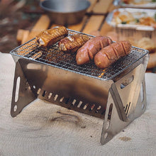 Load image into Gallery viewer, Folding Stainless Steel Portable Barbecue Grill