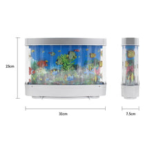 Load image into Gallery viewer, Virtual Ocean Desk Fish Tank with LED Night Light