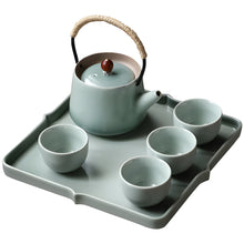 Load image into Gallery viewer, Elegant Ceramic Kung Fu Tea Set with Tray, Teapot and Cups