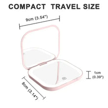 Load image into Gallery viewer, LED Portable Compact Mirror with 3 Lighting Modes