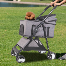 Load image into Gallery viewer, Large Pet Stroller Carrier with Detachable Cart and Rain Cover
