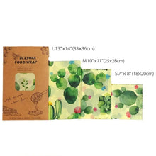 Load image into Gallery viewer, Organic Reusable Bees Wax Food Wrap Set