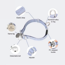 Load image into Gallery viewer, Soft Adjustable Cat Collar with Elastic Safety Strap for Easy Control and Comfort