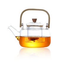 Load image into Gallery viewer, Glass Teapot Heat-Resistant Borosilicate Glass Teapot Boiling Teapot