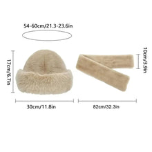 Load image into Gallery viewer, Plush Winter Hat and Scarf Set for Women