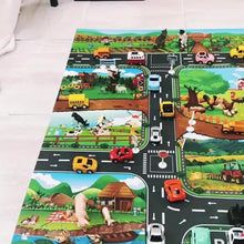 Load image into Gallery viewer, Interactive Play Mat Adventure, Farm and Traffic Design