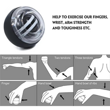 Load image into Gallery viewer, Auto Start Gyro Ball Wrist and Forearm Exerciser Grip Strength Trainer