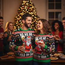 Load image into Gallery viewer, Funny Santa Claus Ugly Christmas Sweater Crewneck Sweatshirt for Men and Women
