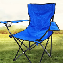 Load image into Gallery viewer, Portable Folding Outdoor Chair with Armrest, Backrest and Cup Holder