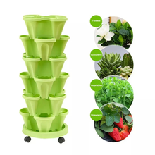 Load image into Gallery viewer, Stackable Plants Pot - 6 Trays+ Wheel Tray