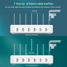 Load image into Gallery viewer, 6 Port Charging Station with Mixed Cables and Adjustable Dividers