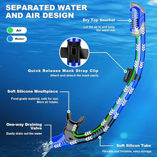 Load image into Gallery viewer, Adult Snorkel and Dive Mask Set with Silicone Seal, Dry Snorkel and 180 Degree Clear Vision