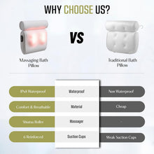 Load image into Gallery viewer, Waterproof Massaging Bath Pillow with Adjustable Suction