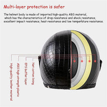Load image into Gallery viewer, Vintage PU Leather Motorcycle Helmet with Face Mask and Goggles