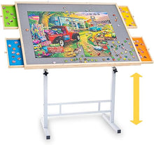 Load image into Gallery viewer, Adjustable Puzzle Table with Drawers for up to 1500 Pieces