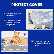 Load image into Gallery viewer, Rotatable 360-Degree Wooden Puzzle Board with Drawers and Cover, Portable Puzzle Table Fits Up to 1000 Pieces, 30" x 22"