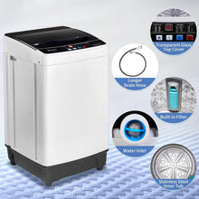 Load image into Gallery viewer, Full Automatic Portable Washing Machine, 15.6 lbs Top Load Washer with Drain Pump and 10 Wash Programs