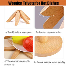 Load image into Gallery viewer, Wooden Trivets For Hot Dishes