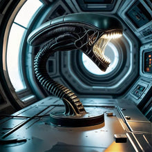Load image into Gallery viewer, Alien Sci-Fi Desk Lamp, Resin LED USB Light
