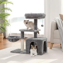 Load image into Gallery viewer, Cat Tree, Small Gray Indoor Climbing Furniture