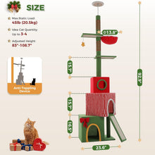 Load image into Gallery viewer, Cat Tree for Indoor Cats, Christmas Climbing and Play Tower