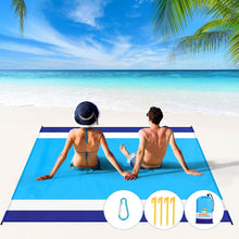Load image into Gallery viewer, Oversized beach blanket – waterproof, sandproof picnic mat for 1–7 adults