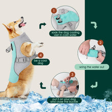 Load image into Gallery viewer, Summer Reflective Dog Cooling Vest & Quick-Release Harness